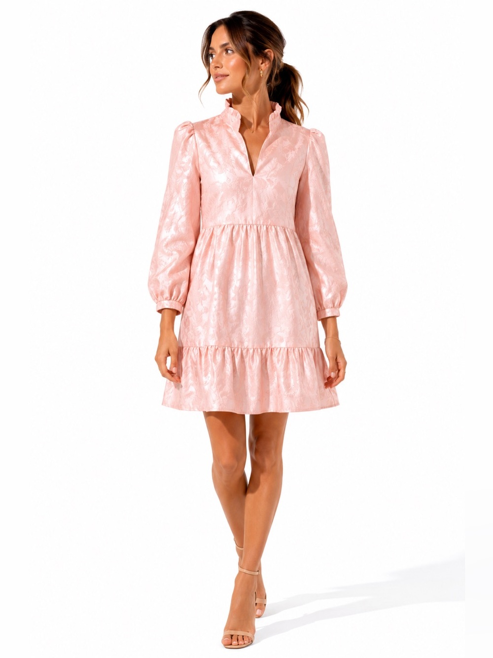 Tuckernuck Pink Jacquard Mini Dress